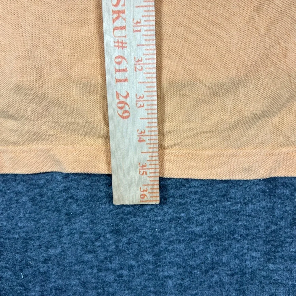 Vintage J. Crew Oarsman Polo Shirt Mens LT Orange Pique Short Sleeve Preppy